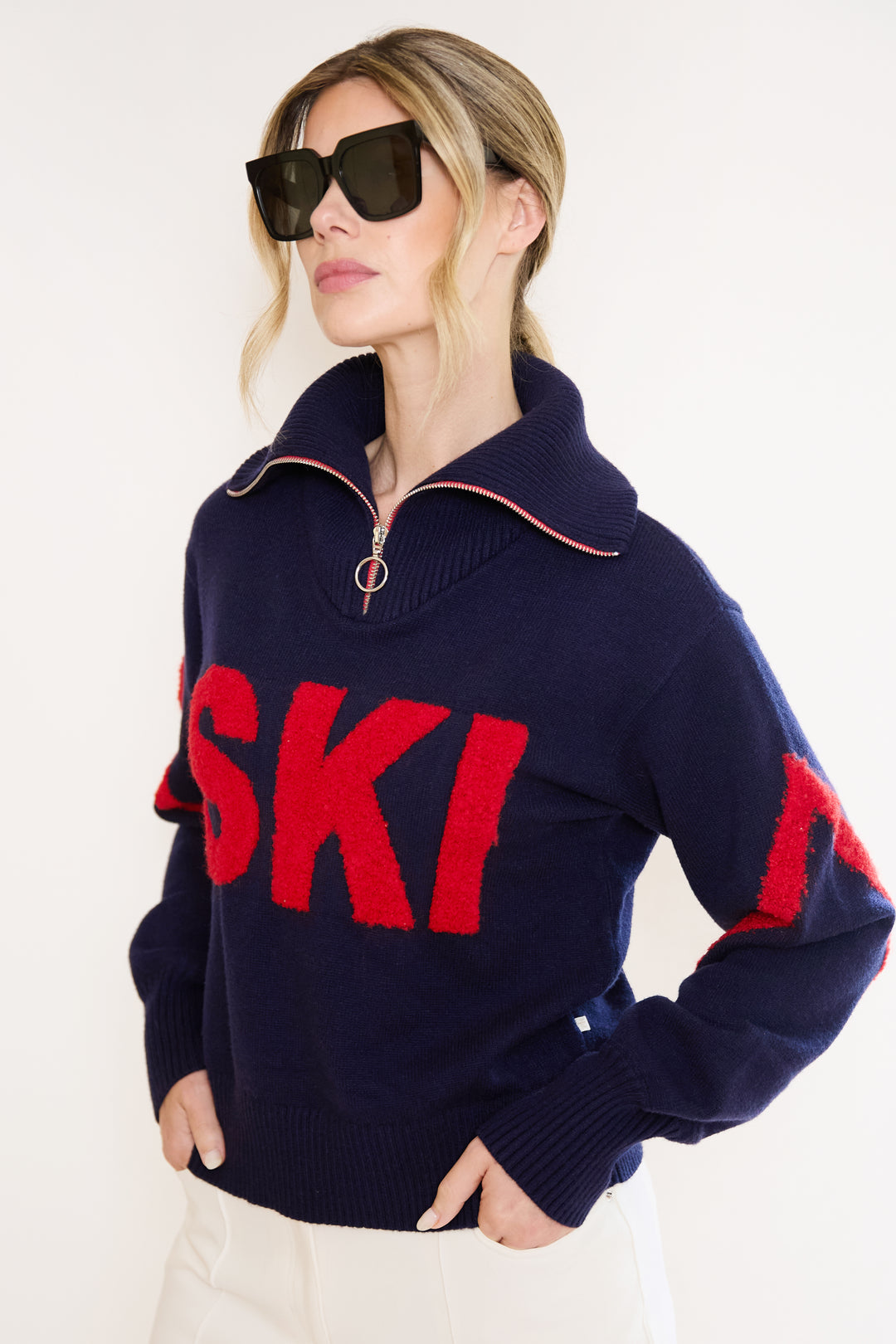Half Zip Relaxed Ski Jumper