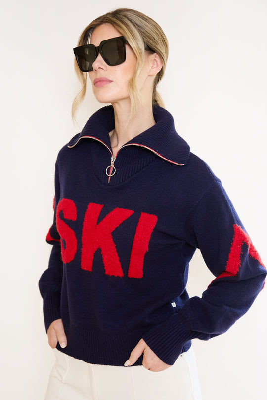 Half Zip Relaxed Ski Jumper