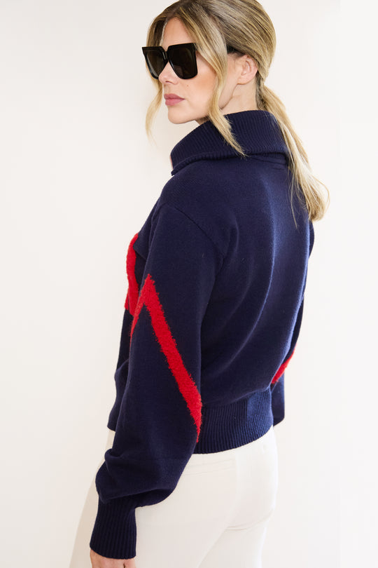 Half Zip Relaxed Ski Jumper