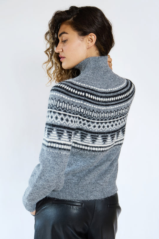 Greta Fairisle Funnel Neck Jumper
