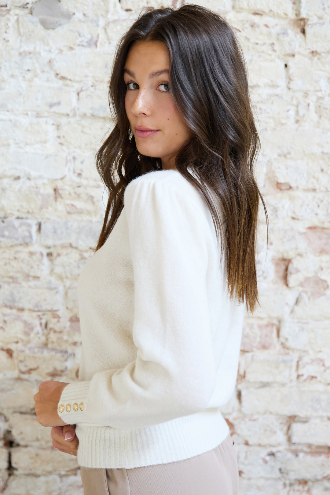 Emily Gathered Shoulder Jumper