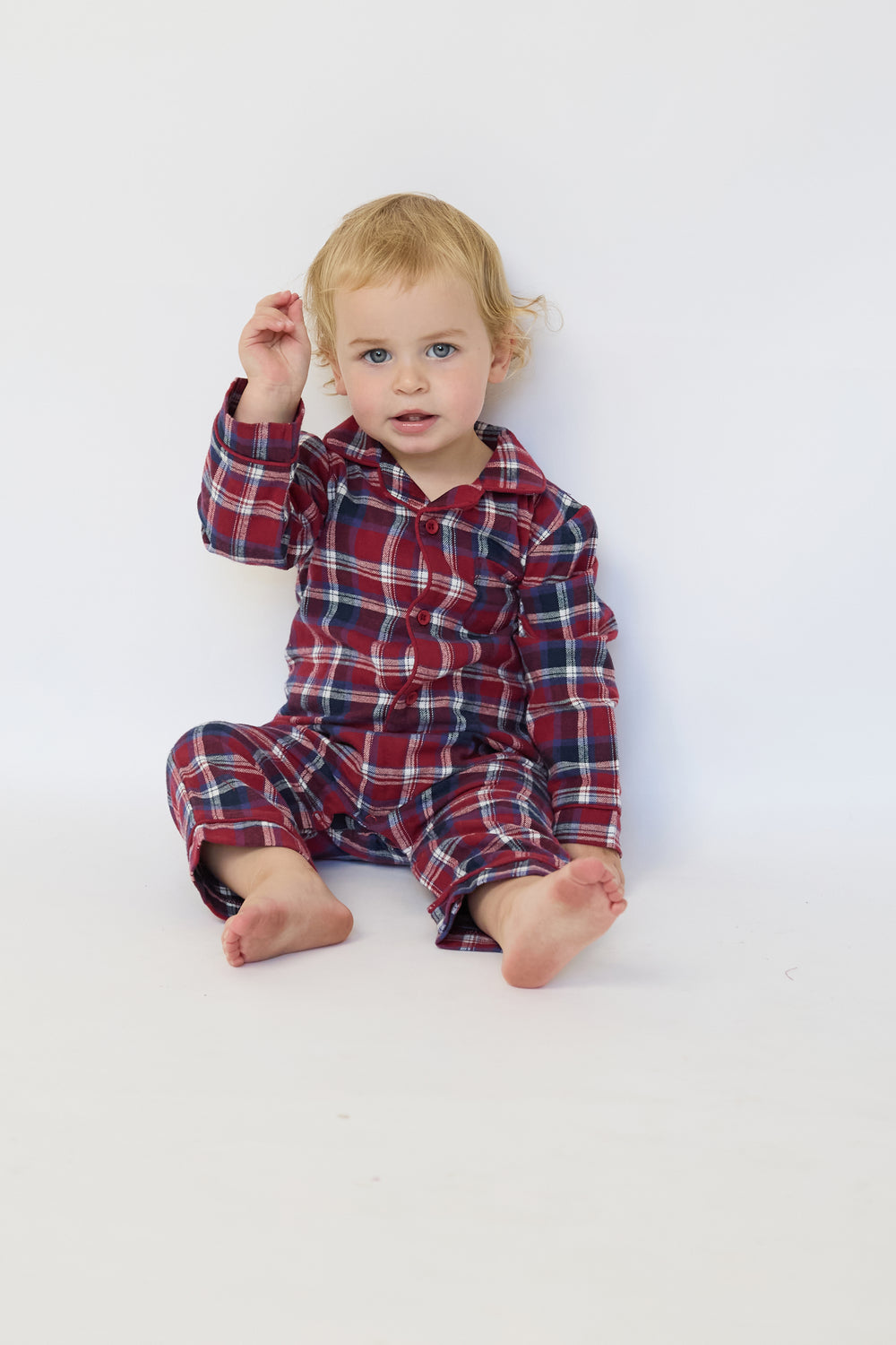 Baby Flannel Button Through Pyjama Onesie