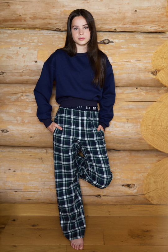 Relaxed Top and Check Flannel Bottoms Pyjamas