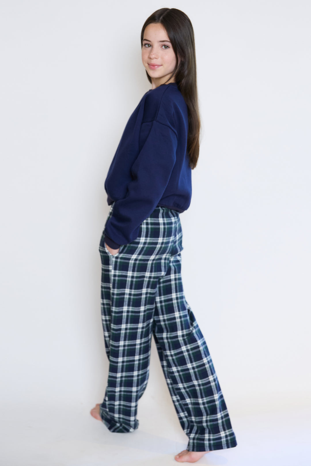 Relaxed Top and Check Flannel Bottoms Pyjamas