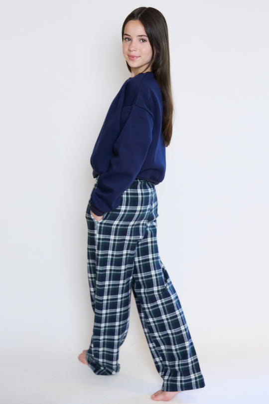 Relaxed Top and Check Flannel Bottoms Pyjamas
