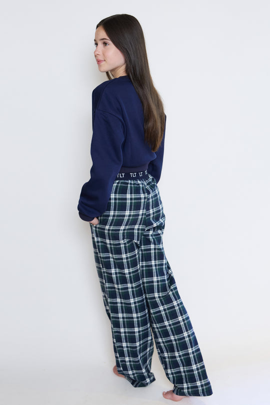 Relaxed Top and Check Flannel Bottoms Pyjamas