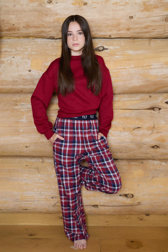 Relaxed Top and Check Flannel Bottoms Pyjamas