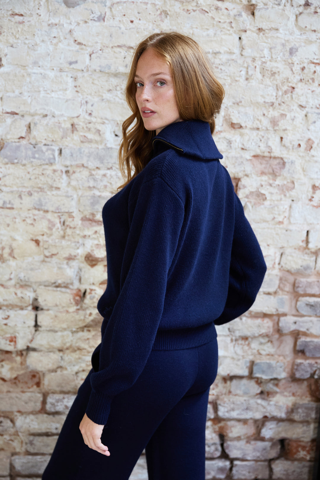 Charlie Wool Blend Zip Neck Jumper