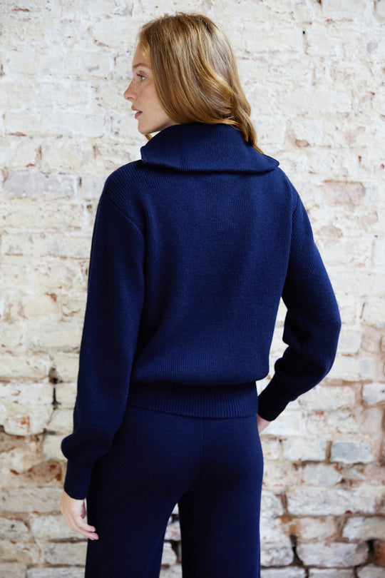 Charlie Wool Blend Zip Neck Jumper