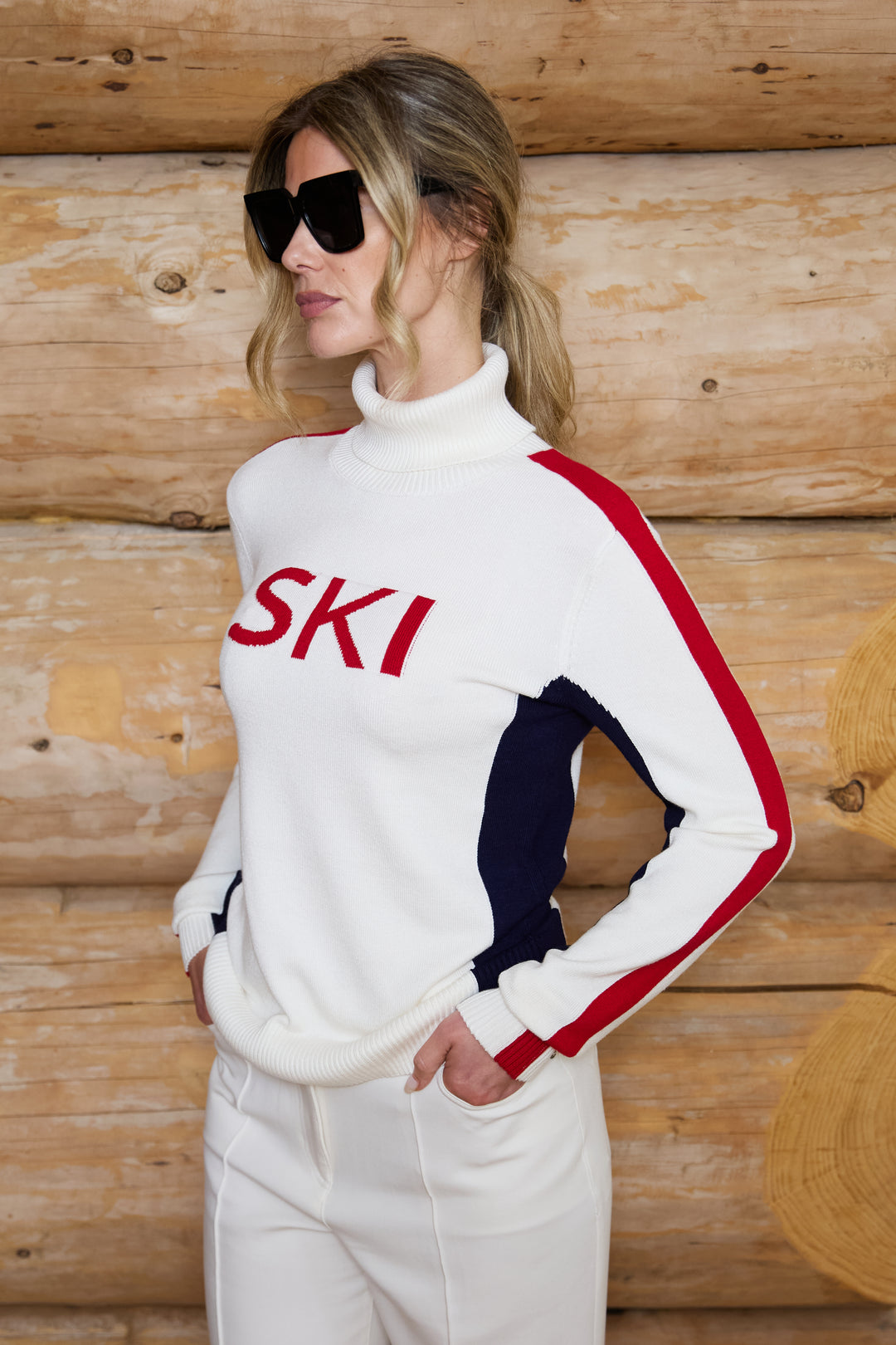 Roll Neck Side Panel Ski Jumper