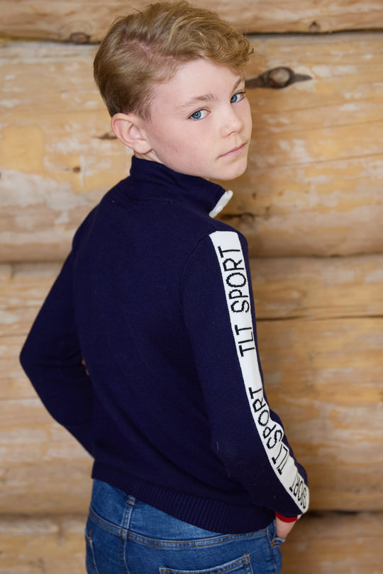 Kids TLT Sport Button Neck Jumper