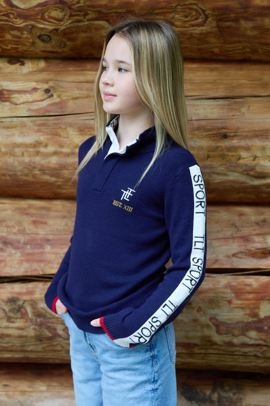 Kids TLT Sport Button Neck Jumper