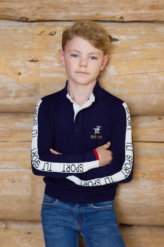 Kids TLT Sport Button Neck Jumper