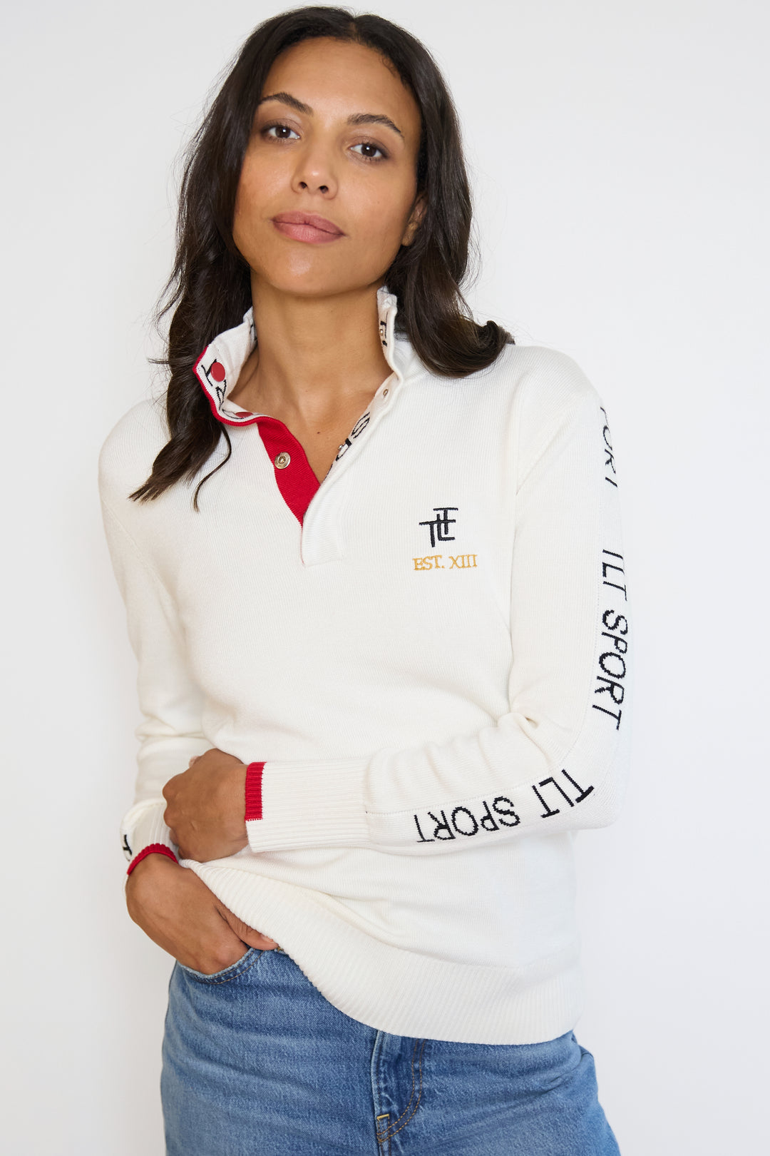 TLT Sport Button Neck Jumper