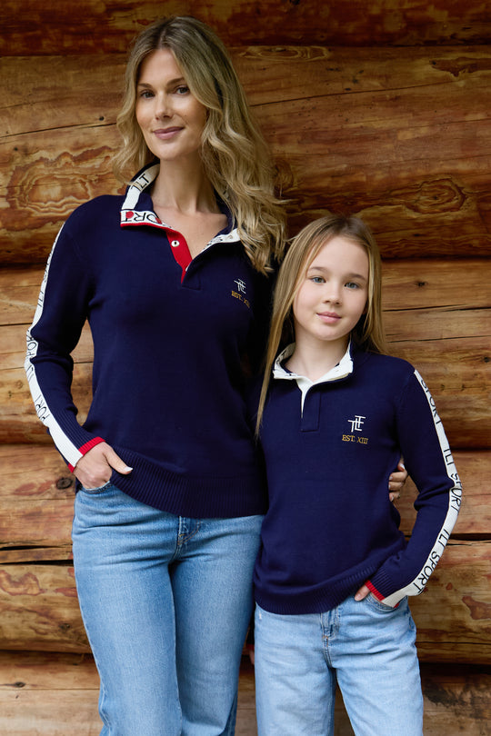 Kids TLT Sport Button Neck Jumper