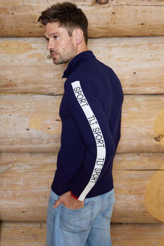 TLT Sports Button Neck Mens Jumper
