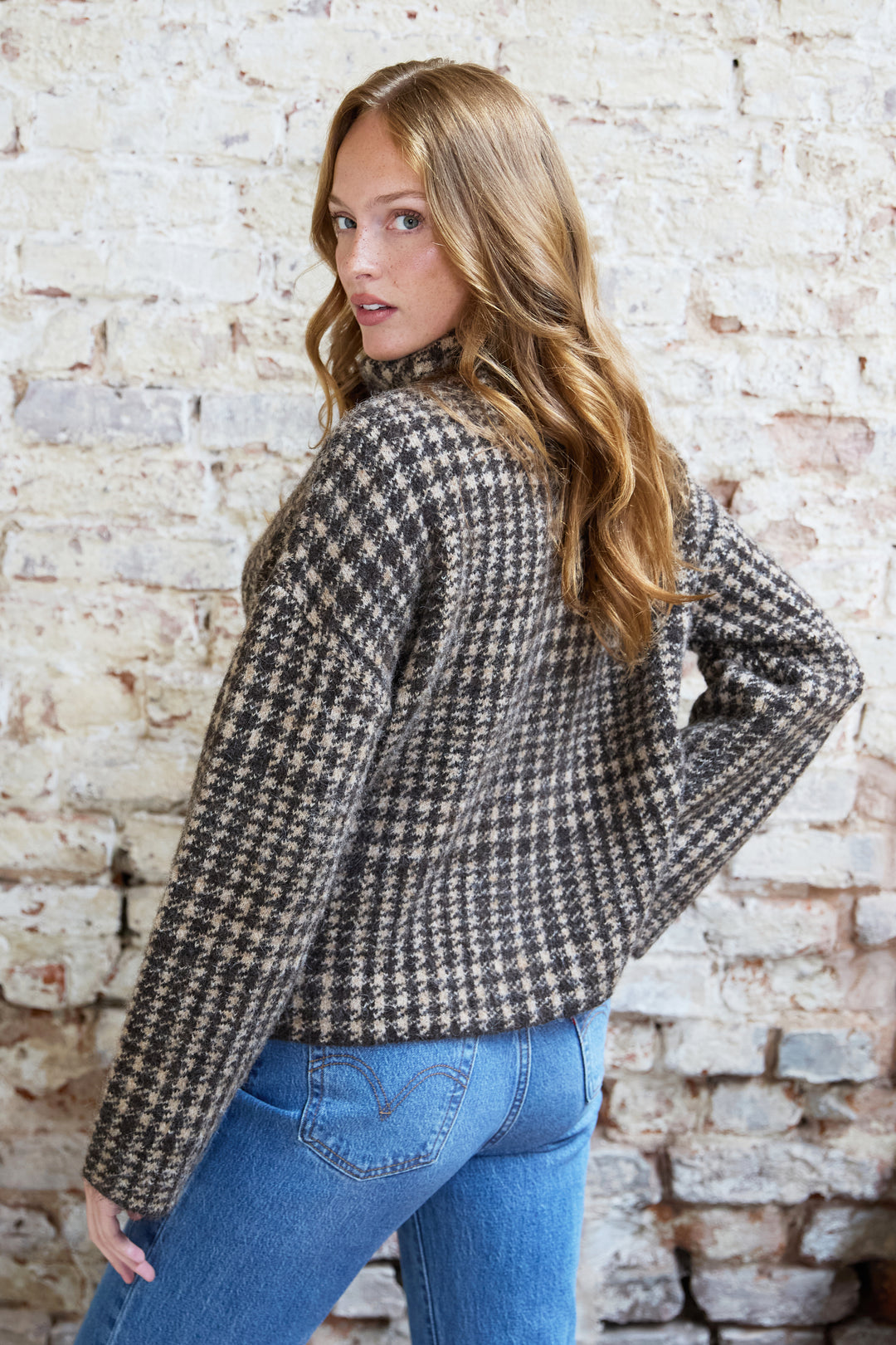 Florence Check Knitted Jacket