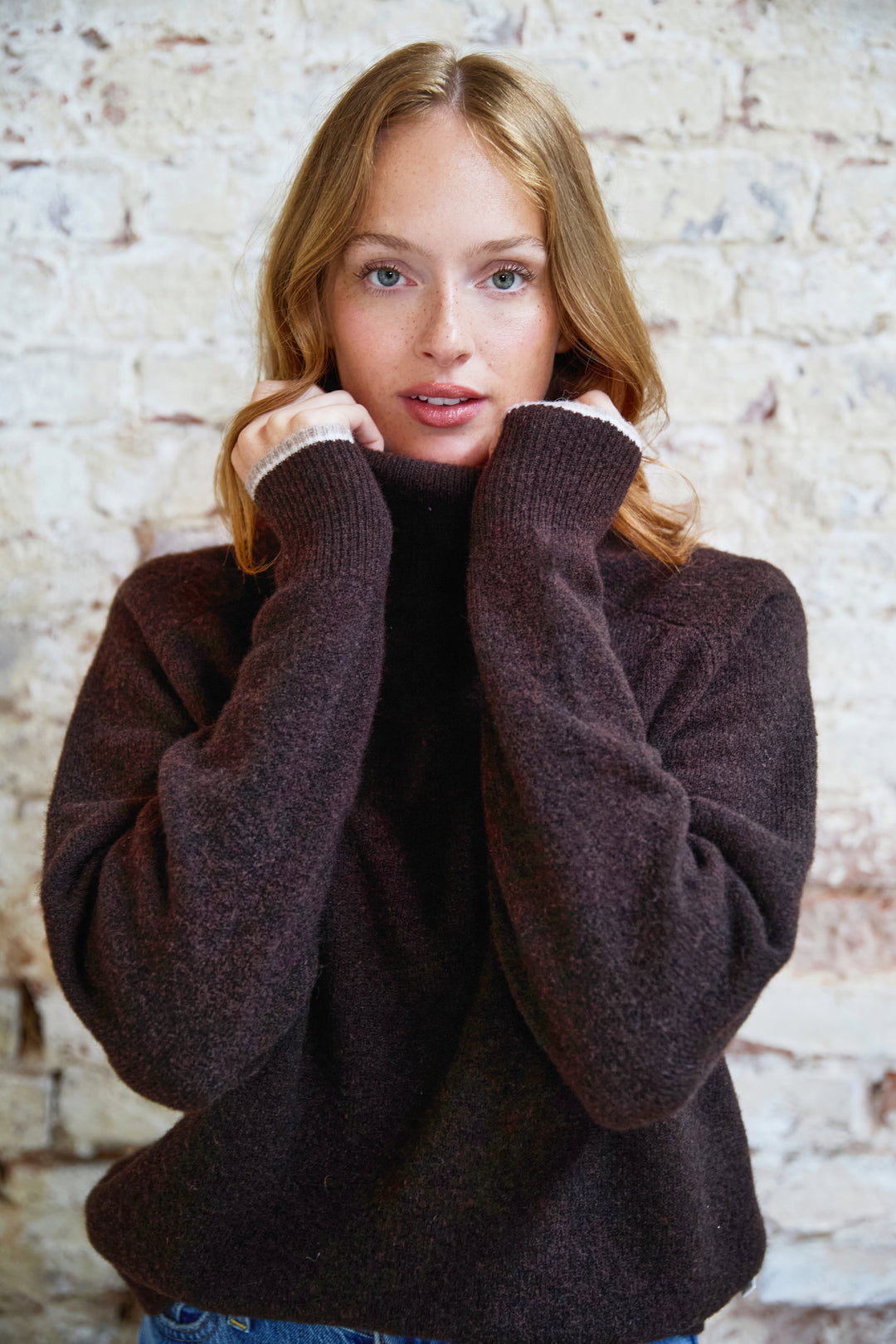 Aubrey Wool Blend Funnel Neck Jumper