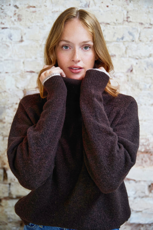 Aubrey Wool Blend Funnel Neck Jumper