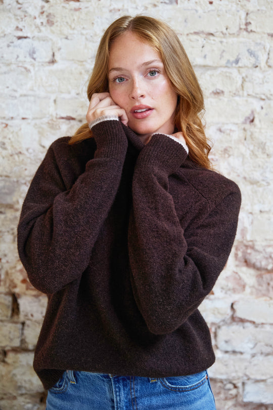 Aubrey Wool Blend Funnel Neck Jumper