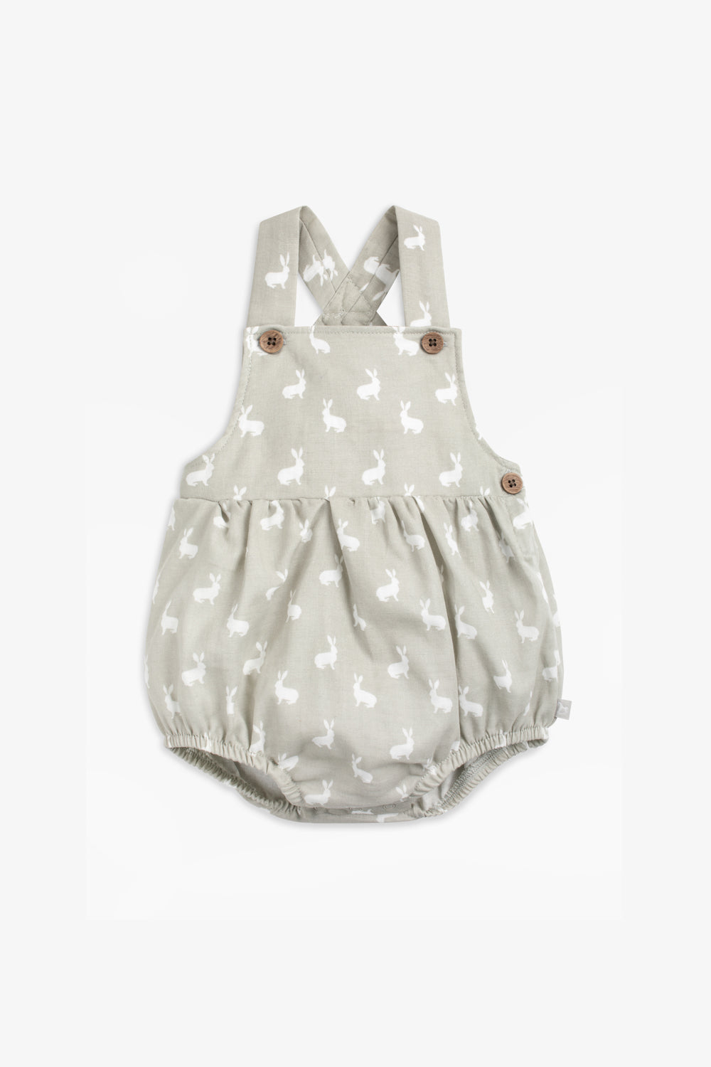 Cotton Shorty Dungaree/Body, fawn hare print