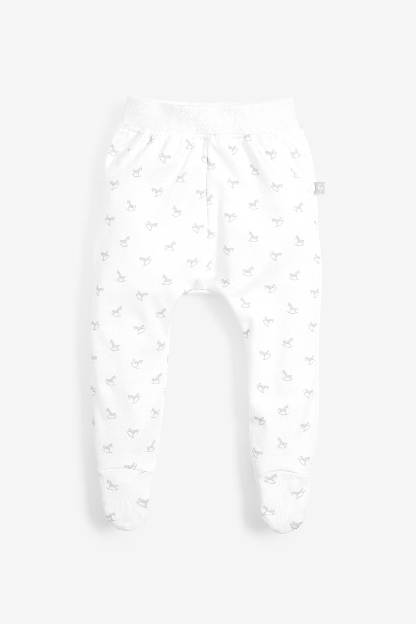 Comfy Rocking Horse Print Pant - white