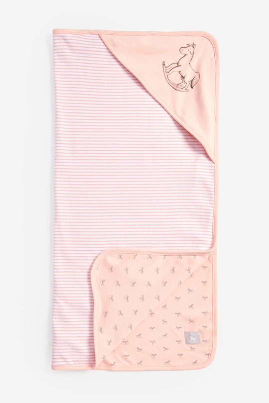 Super Soft Jersey Sleep Suit, Hat, Blanket, Comforter And Booties Gift Set - pink