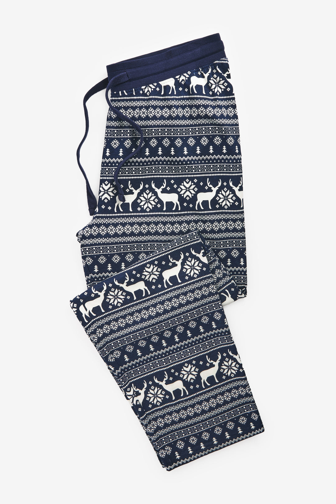 Christmas Mens Navy Reindeer PJs