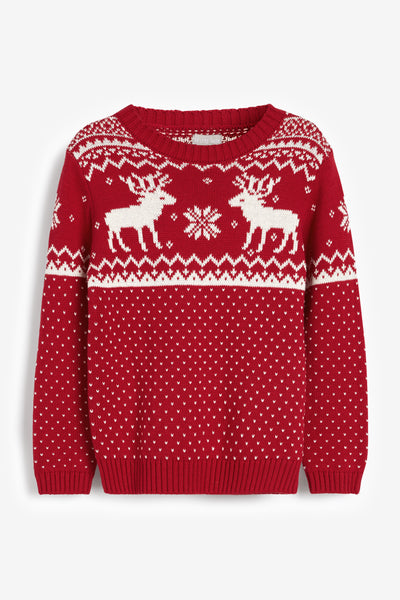 Red Reindeer Sweater Kids