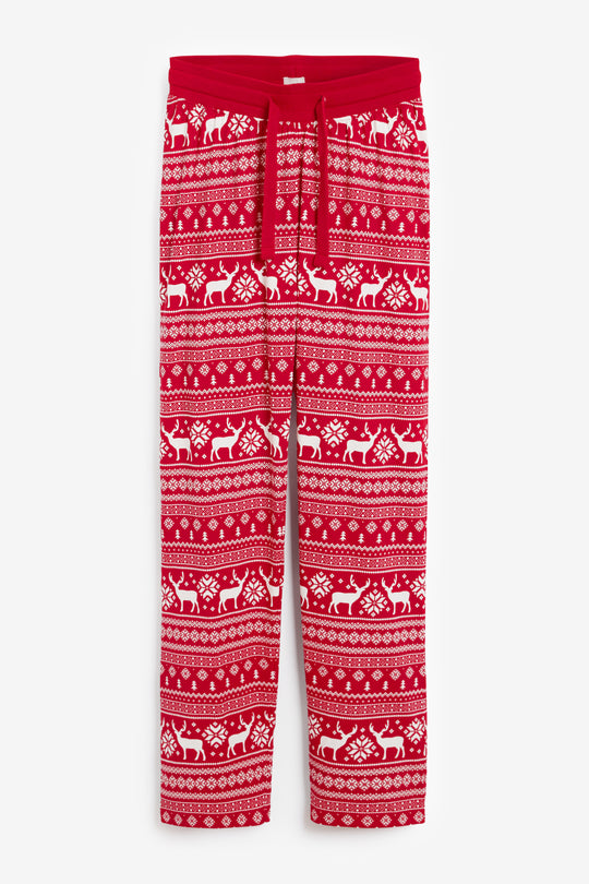 Christmas Mens Red Reindeer PJs
