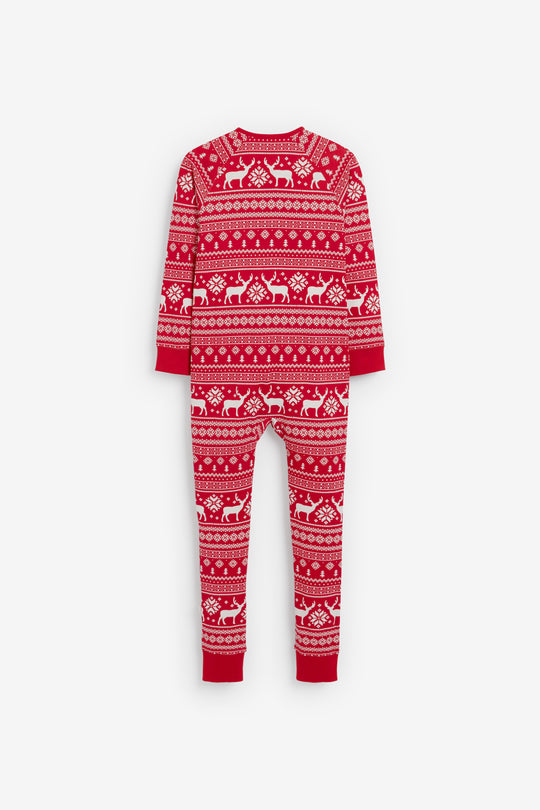 Christmas Reindeer Fairisle Onesie 3m - 9 years
