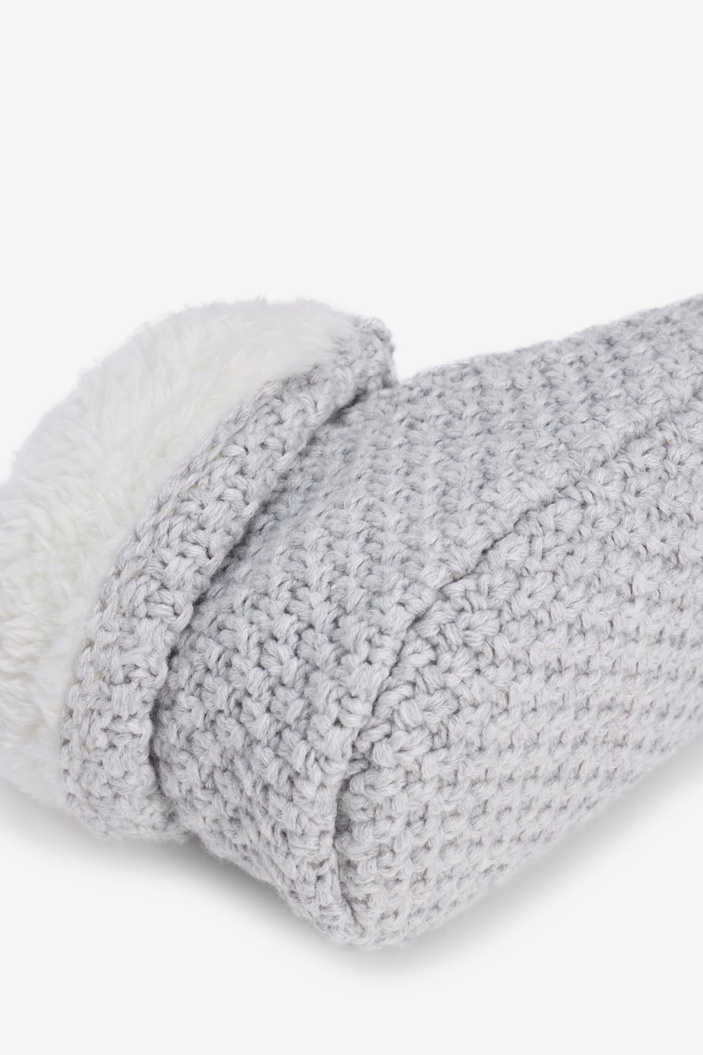 Grey Knitted Plush Lined Booties
