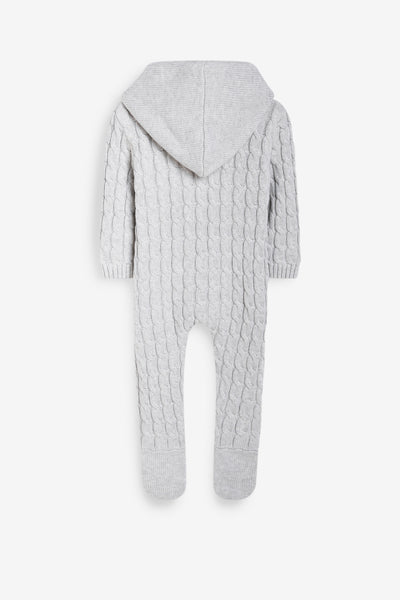 Grey Lined Knitted Pramsuit