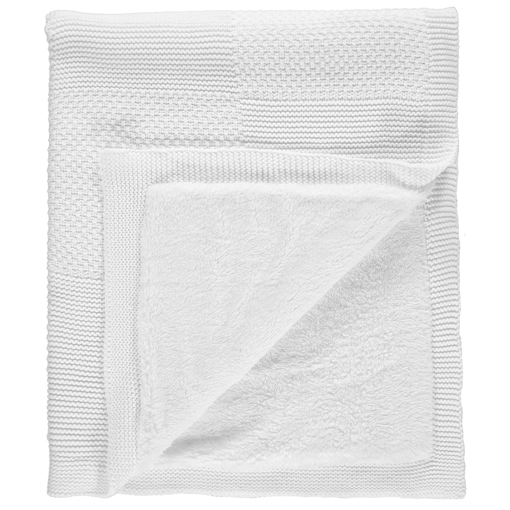 Large  Plush Lined Shawl/Blanket, white