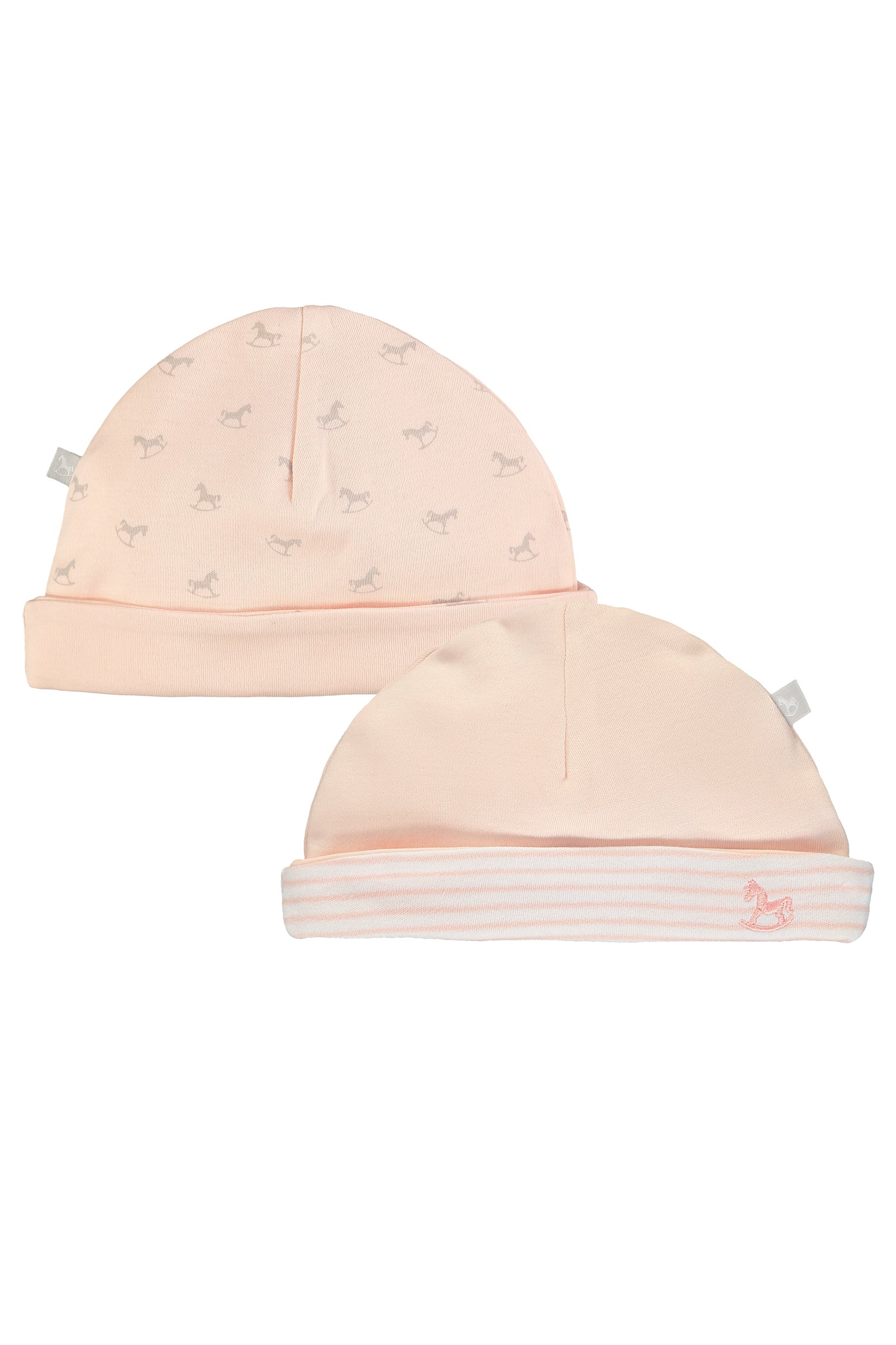 2 Pack Soft Jersey Hats, pink