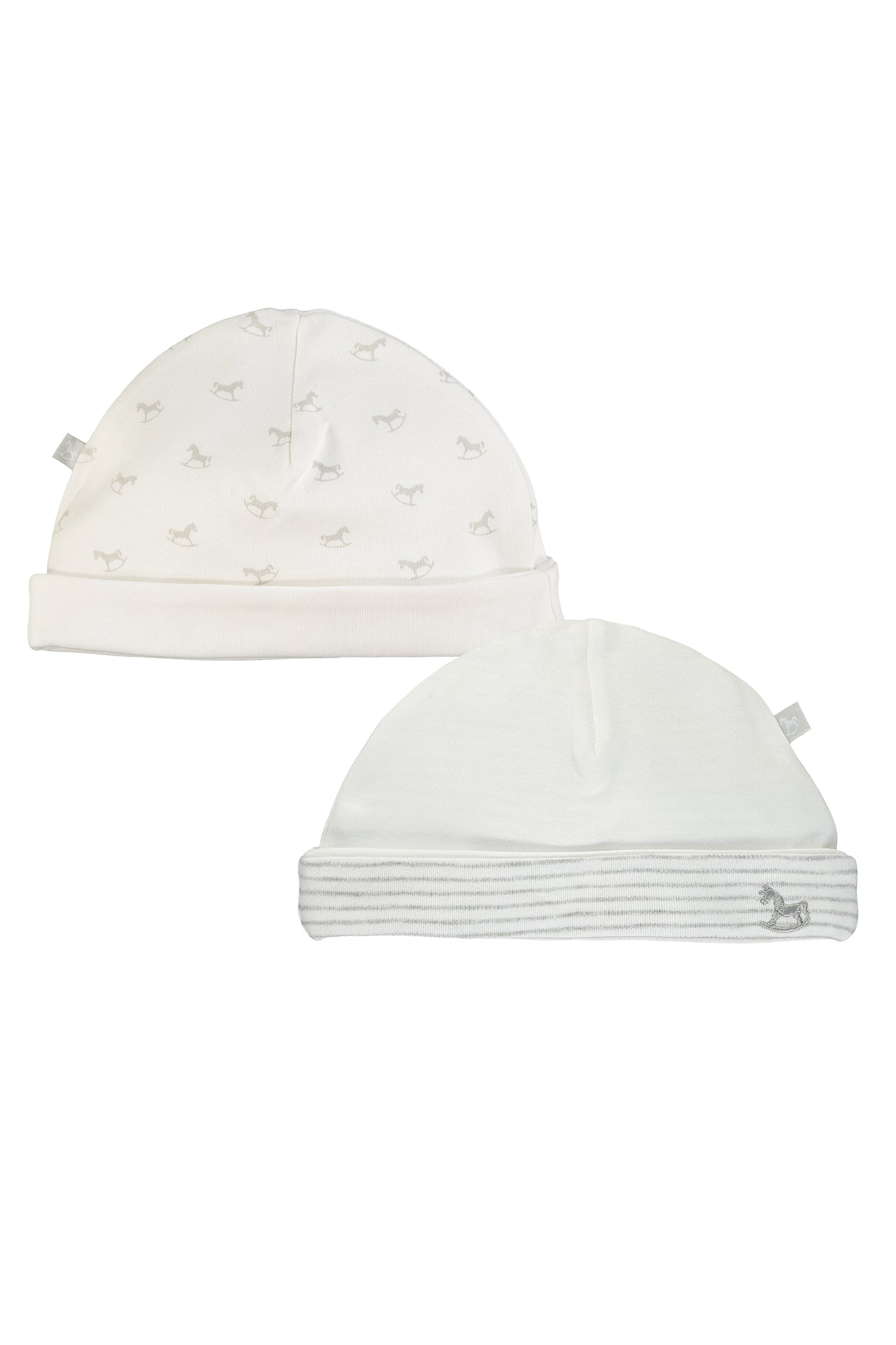 2 Pack Soft Jersey Hats, white