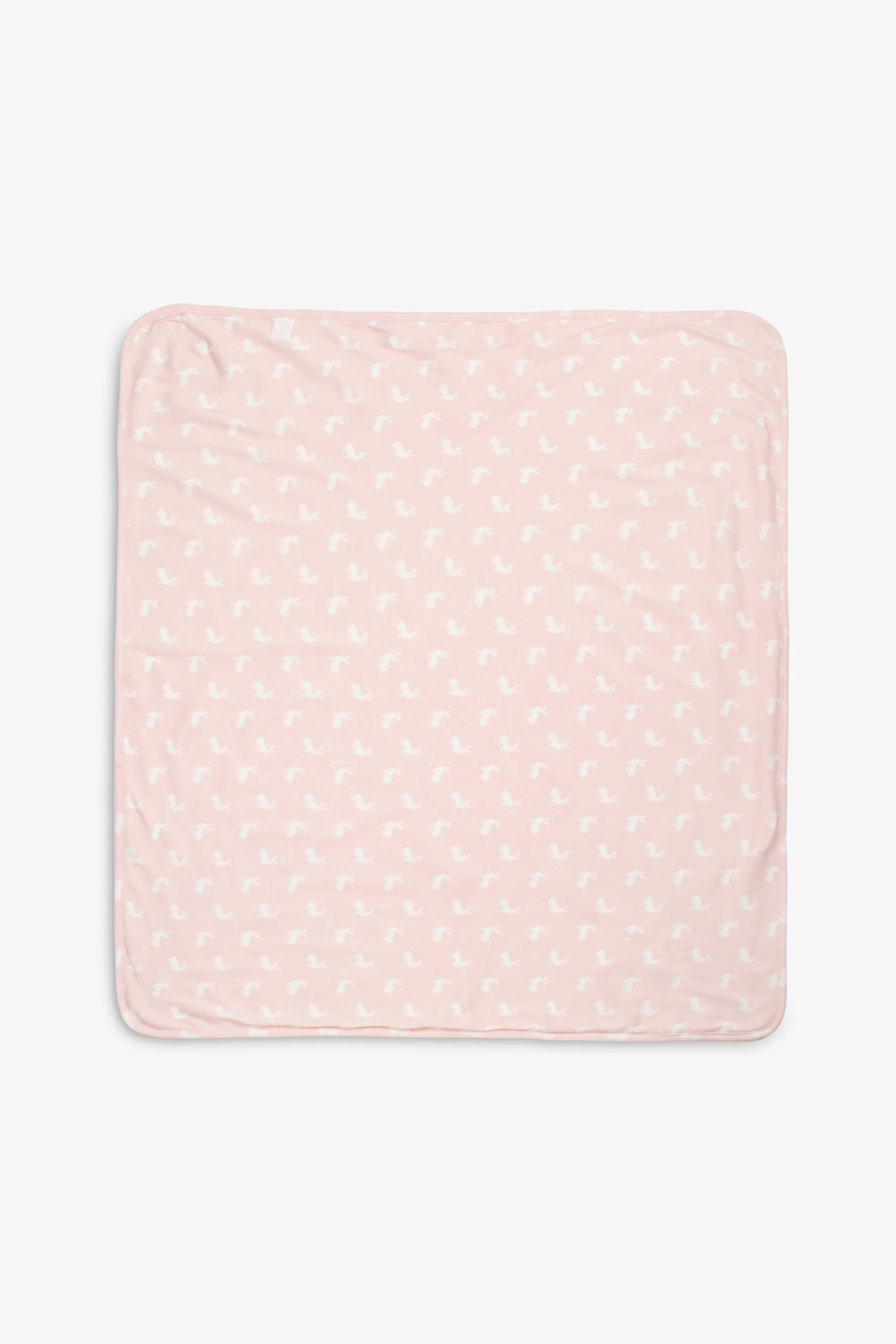 Jersey Blanket, pink woodland and hare print