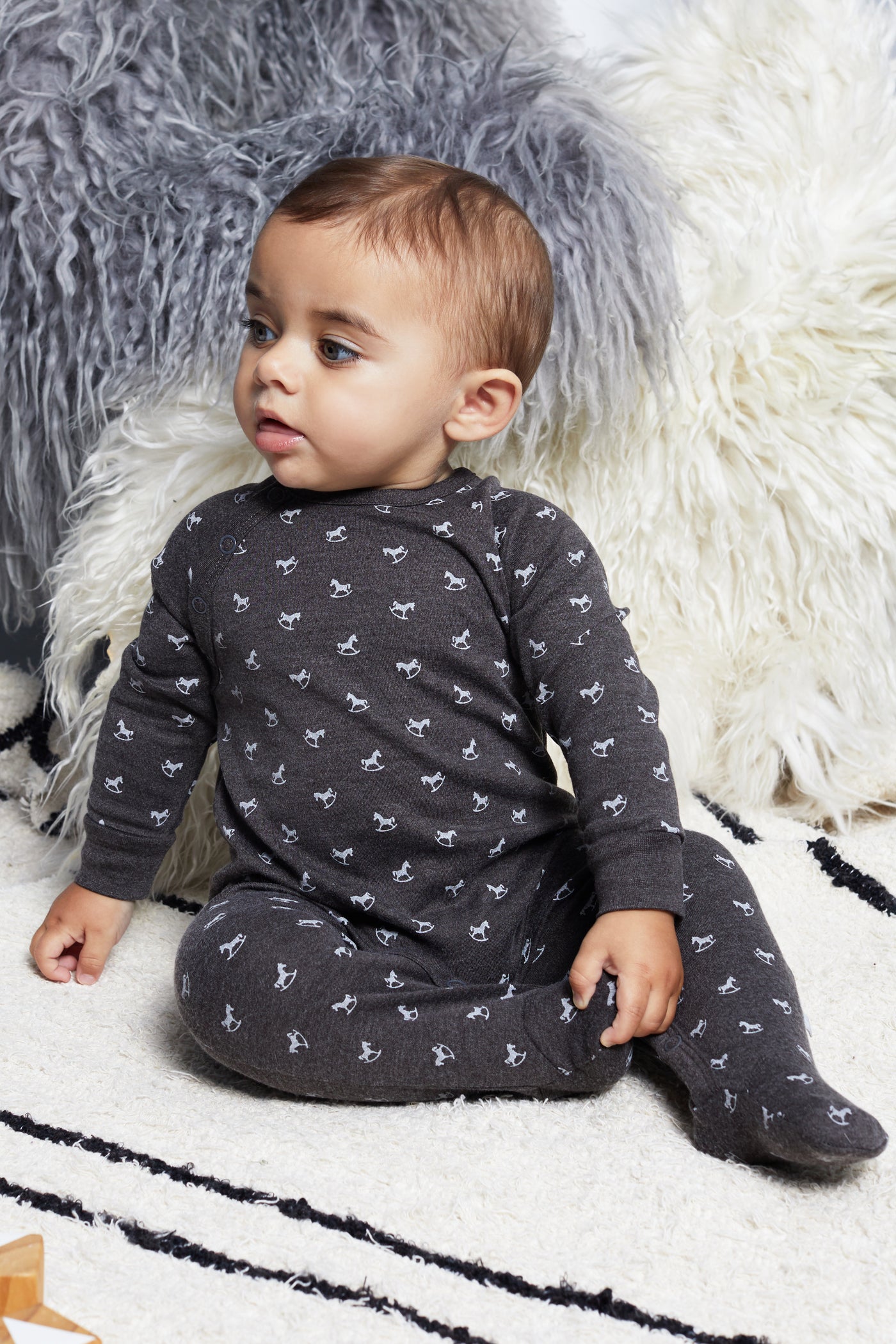 Super Soft Jersey Sleepsuit - charcoal