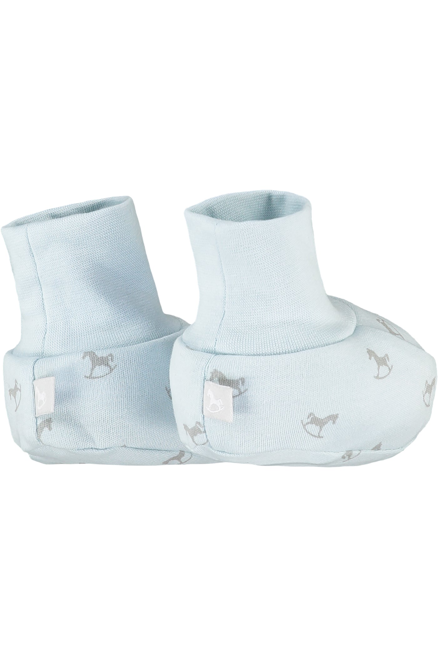 2 Pack Soft Jersey Baby Booties - blue