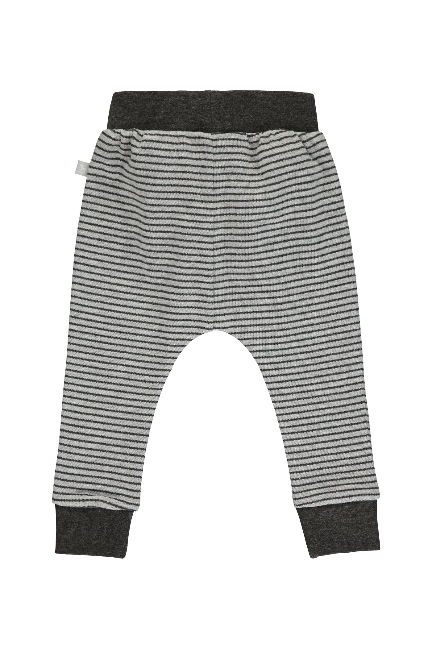 Comfy Stripey Print Pant - charcoal and grey marl