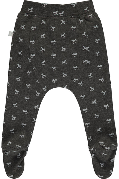 Comfy Rocking Horse Print Pant - charcoal