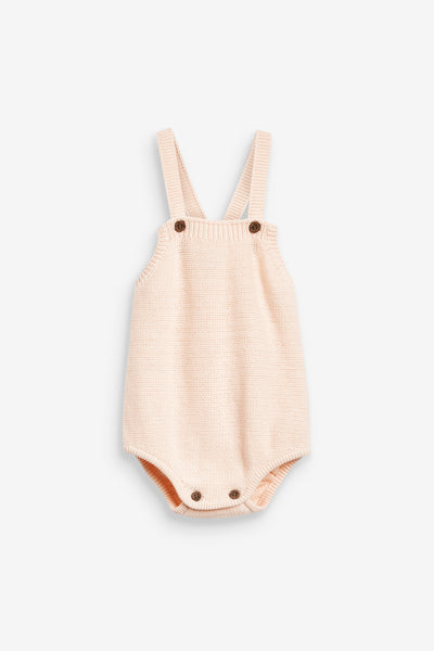 Pink Knitted Baby Romper