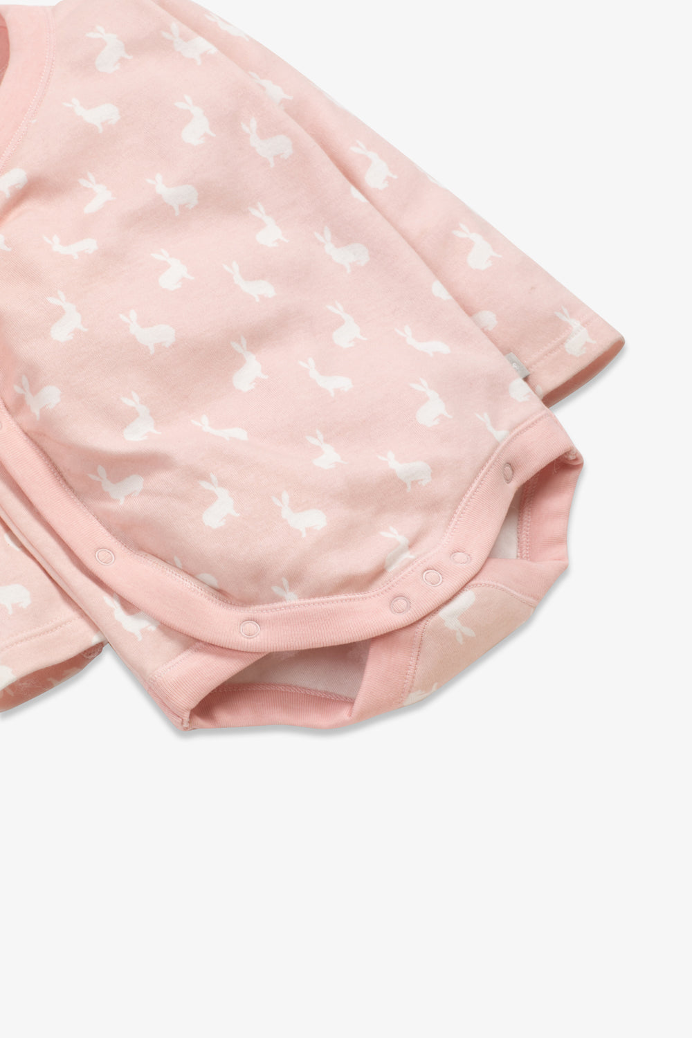 Jersey Wrap Body, rose pink hare print