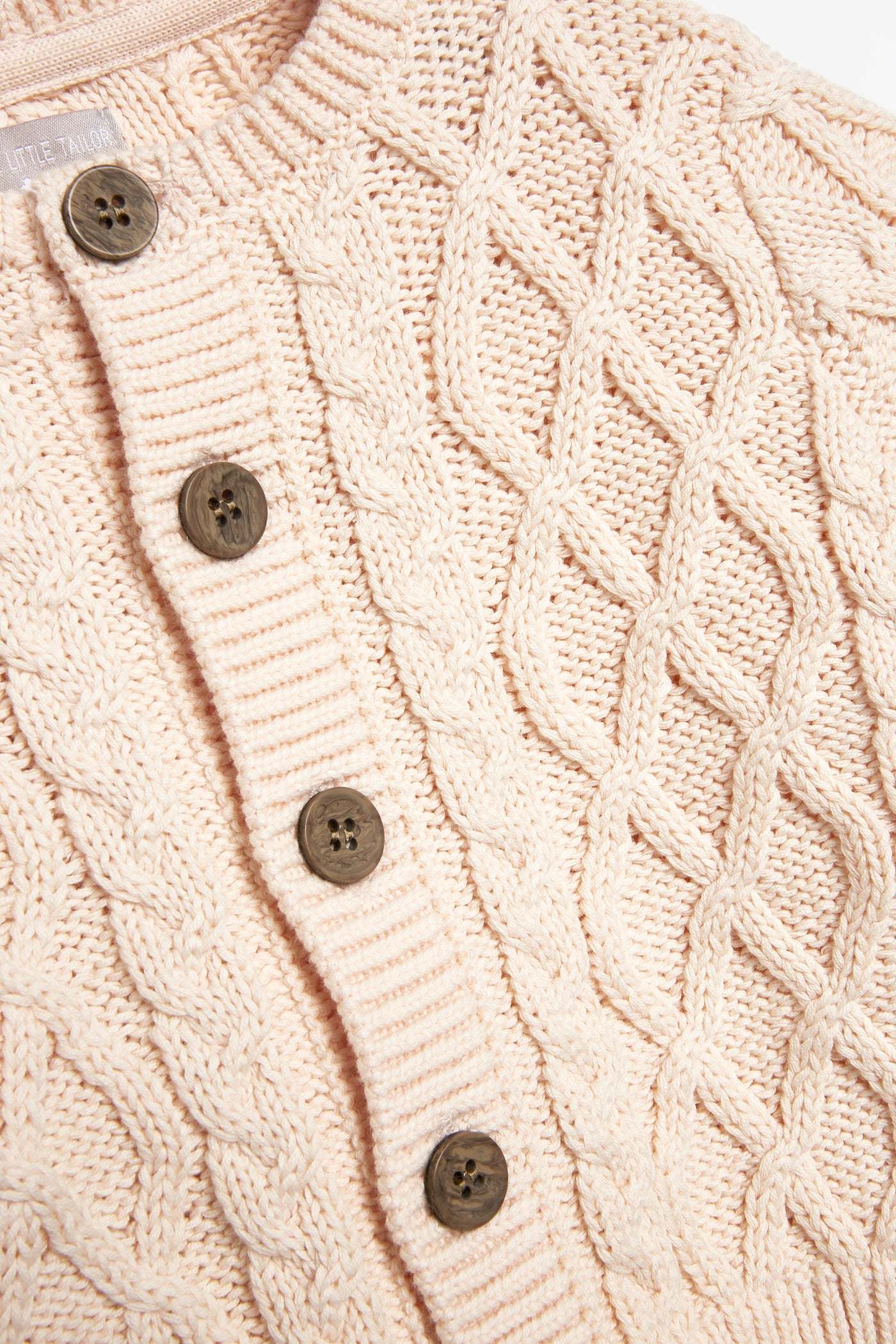 Pink Cable Knit Baby Cardigan