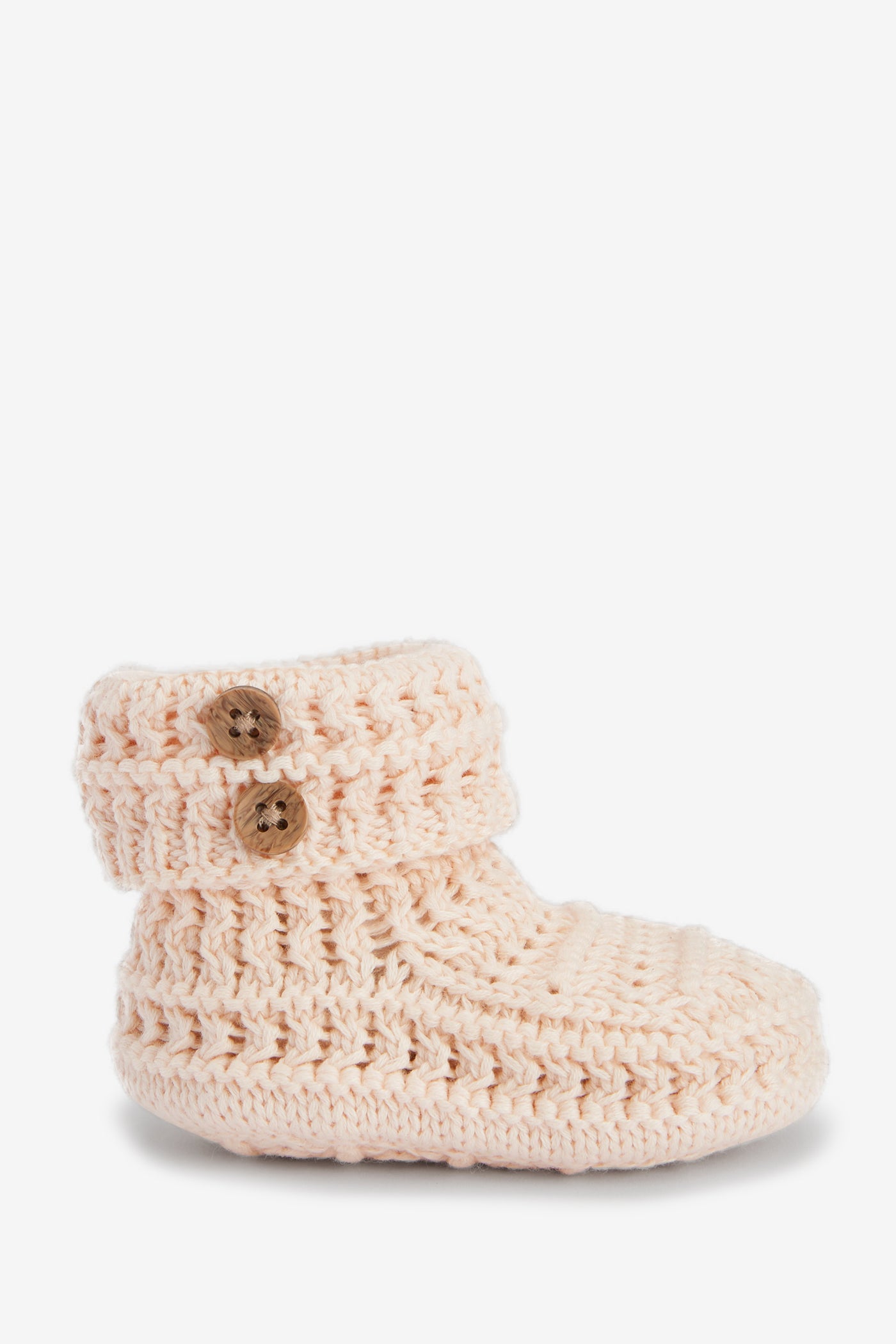 Crochet Cotton Booties, pink