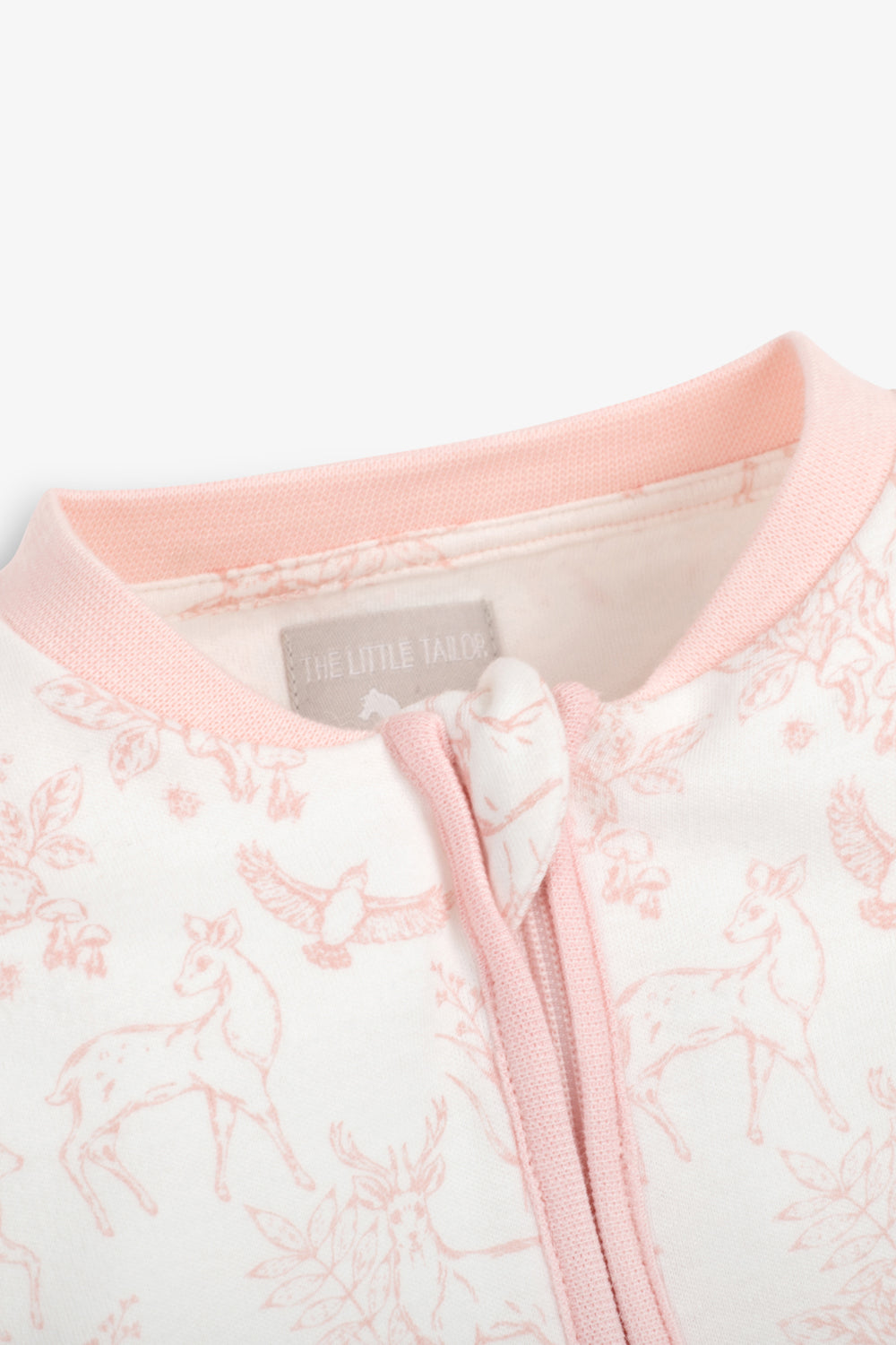 Sleepsuit/Onesie, rose pink woodland print