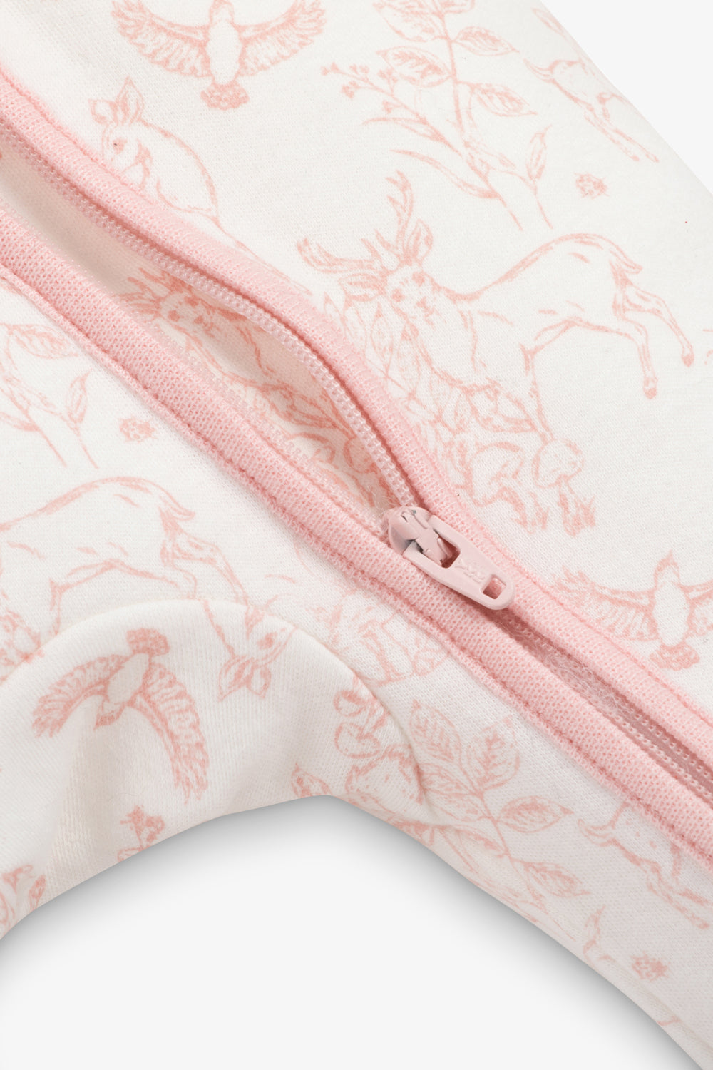 Sleepsuit/Onesie, rose pink woodland print