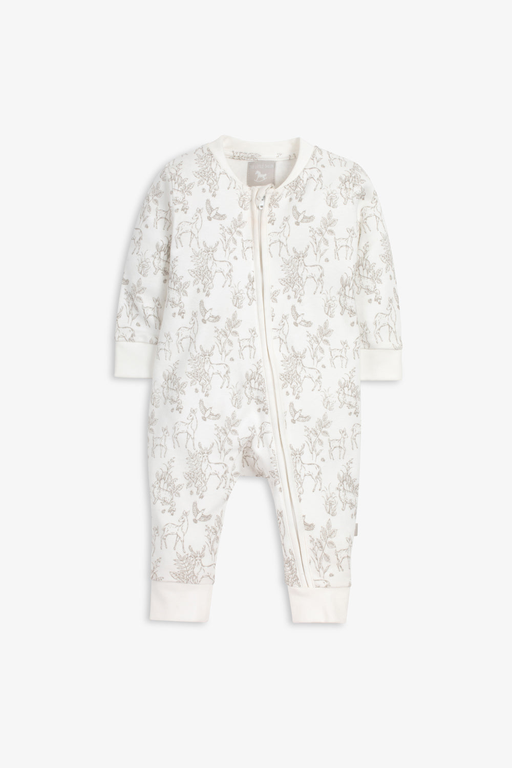 Sleepsuit/Onesie, white woodland print