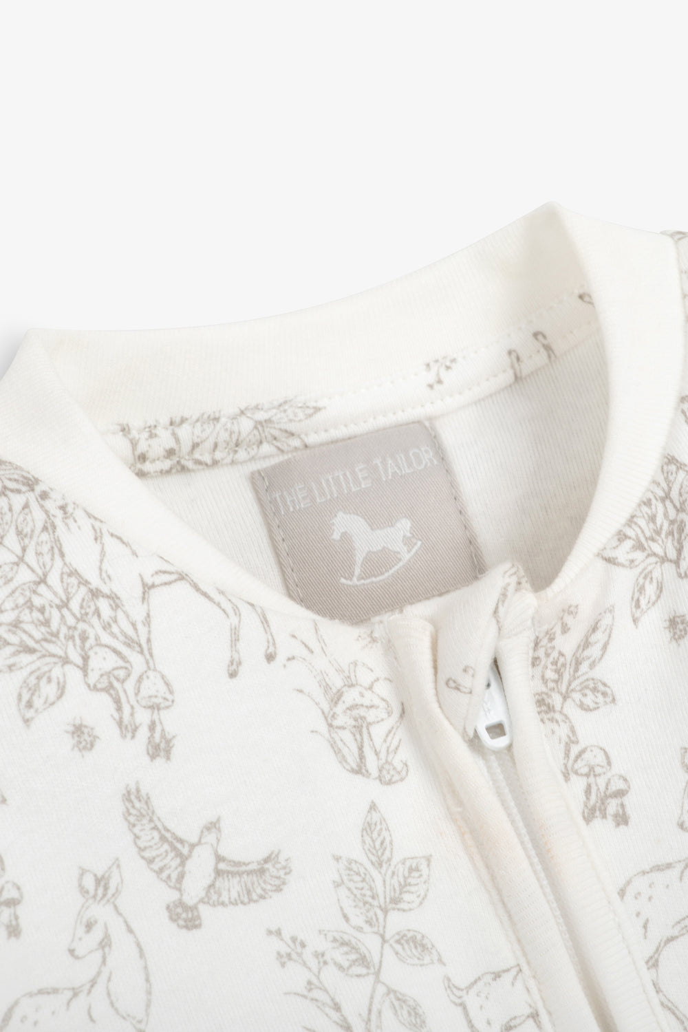 Sleepsuit/Onesie, white woodland print