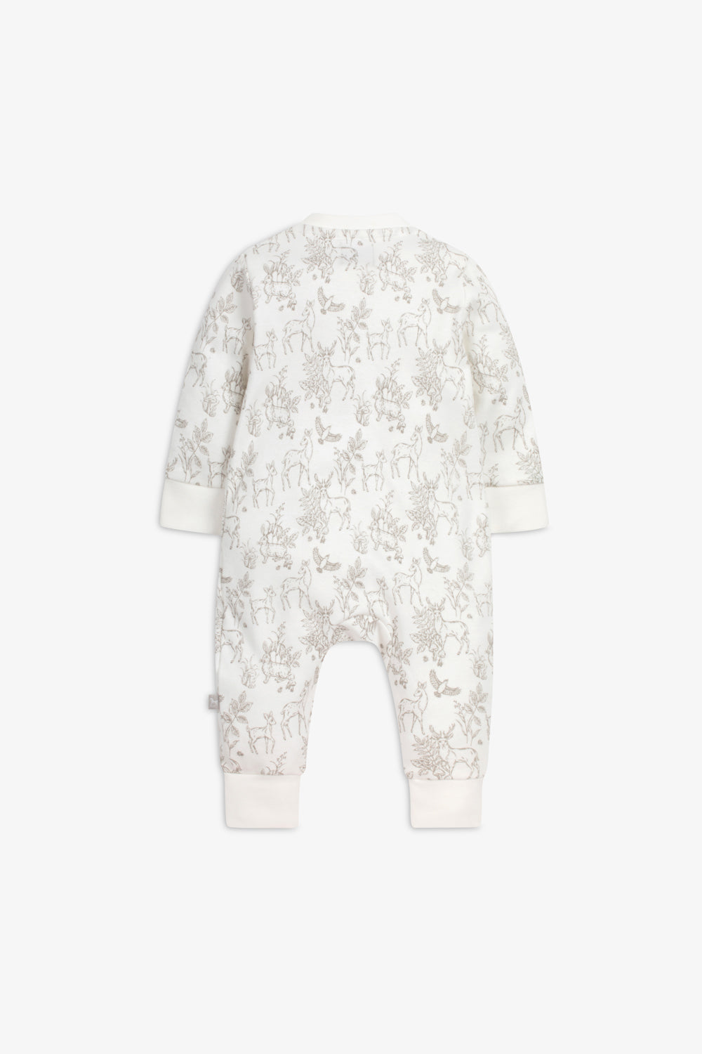 Sleepsuit/Onesie, white woodland print